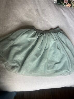 H&M Mint Green Tulle Skater Skirt with Sparkle Waistband